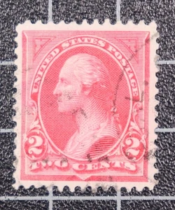 Scott 265 - 2 Cents Washington - Used - PSE Cert Graded 80 - SCV - $20.00 - Picture 1 of 3