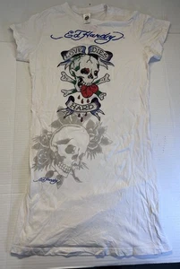 Vintage Ed Hardy By Christian Audigier Love Dies Hard Shirt Womens Size XL Y2K - Picture 1 of 5