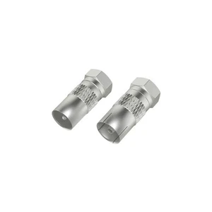 Hama Sat Adaptor Kit F Male to Female Coaxial Plug 2 Pieces - Photo 1/1