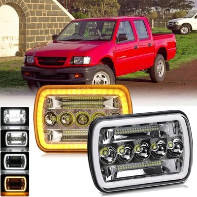 2pcs 7x6'' 5x7'' LED Headlights Hi/Lo Beam Halo DRL For Holden Rodeo 1998-2003 - image 1 of 4