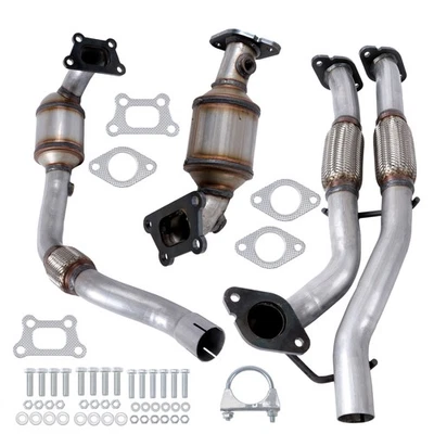 Juego de convertidor catalítico y tubos flexibles delanteros + traseros de 3,6 L para Cadillac SRX 2012-2016 Foto 1 de 4