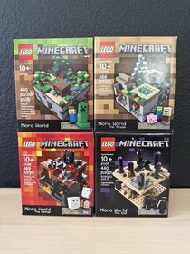 Brand New LEGO Minecraft Micro World Full Set (21102 21105 21106 21107)