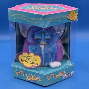 Vintage 1999 Tiger Furby Babies Purple Blue 70-940 BLUE CHANGE NEW - Picture 1 of 11