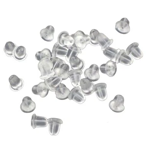 200pcs Plastic Clear Earring Backs Backings Earring Accessories for Women New - Picture 1 of 3