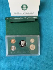 1997 S Clad Proof Set from U.S. MINT Original Government Packaging + COA. GEM ๐ - Picture 1 of 9