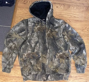 Outfitters Ridge Camo Jacket Realtree Hardwoods Camo Coat Parka Lined Medium - Picture 1 of 5