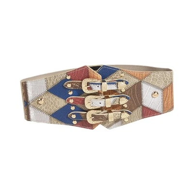 Women Wide Waist Belts PU Leather Corset Cinch Belt for Skirts Pants Dating - image 1 of 4