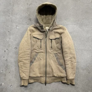 Y2K Diesel Fur Lined Army Hoodie - Picture 1 of 4