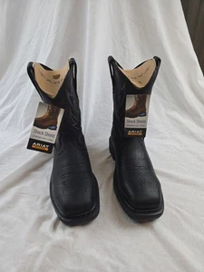 ARIAT WORK Sierra Shock Shield Black Wide Square STEEL TOE ASTM Rated Size 8 - Picture 1 of 3