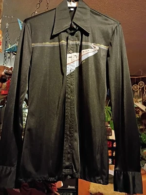 Camisa de Colección Años 70 Disco Cuello Daga por Roland Kosser Talla Pequeña 14.5 Foto 1 de 3