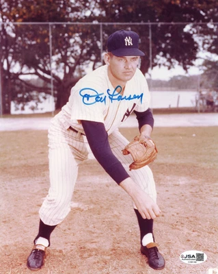 DON LARSEN AUTOGRAPH 8X10 PHOTO JSA COA AUTO SIGNED NEW YORK YANKEES - Image 1 of 2