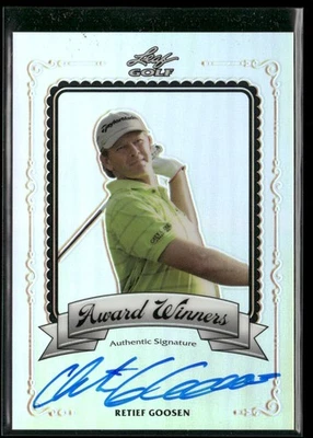 2012 Leaf Metal Golf #AW-RG1 Retief Goosen Award Winners Silver AUTO #/50 - Image 1 of 2