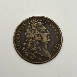 1707 France, Token, Royal, AU(55-58), Copper - Picture 1 of 3