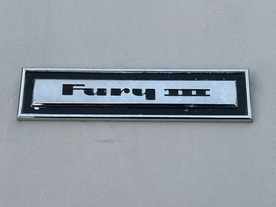 1966 Plymouth Fury III Interior door trim panel emblem 2656201 C-body Mopar 66 - Image 1 of 4