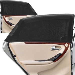 2 piezas cortinas de ventana de coche para bebé protección UV pantalla de ventana trasera negra - NUEVO - Imagen 1 de 3