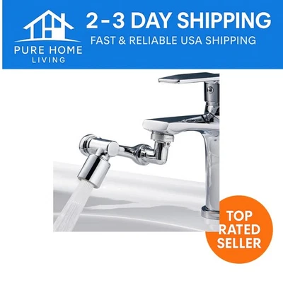 1080° Swivel Faucet Extender in Brass – Adjustable Water Quality Solution - Image 1 of 4