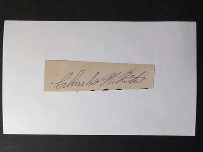 Charlie White Signed Autograph Cut Debut 1954 Milwaukee Braves Tough Signature - Image 1 of 2