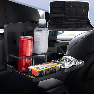 Car Seat Back Tray Table Stand Drink Food Dining Phone Folding Cup Holder Desk  - Image 1 of 4