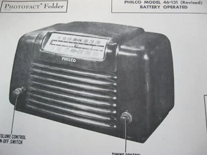 Philco 46-131 überarbeitetes RADIO FOTOFACT - Bild 1 von 1