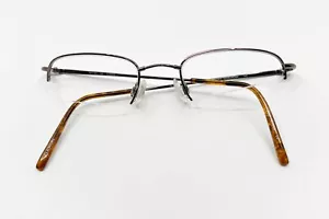 Flexon by Marchon 607 Coffee Half Rim Eyeglasses Frames 49-20-140 16326 - Picture 1 of 5