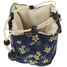 Bag with drawstring vintage tea cups tea set bags tea bag holder