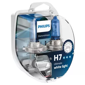 Philips Diamond Vision 5000K H7 Car Headlight Bulbs (Twin Pack) 12972DVS2 - Picture 1 of 5