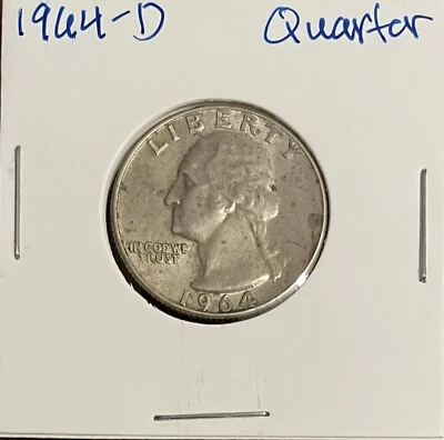 Washington Quarter 1964 D - Image 1 of 2