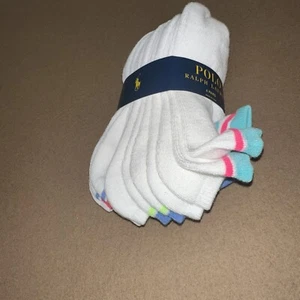 Polo Ralph Lauren Women's 6 Pair Low Cut Socks Assorted Colors New.4-10.5 - Picture 1 of 6