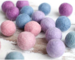 2Cm Felt Balls | Pastel Colour | Wool Felted Pom Poms DIY | Pink Purple Blue ... - Picture 1 of 12
