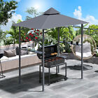 2.5M Outdoor Double-tier BBQ Gazebo Shelter Grill Canopy Barbecue Tent Patio