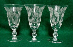 CHEROKEE ROSE 17399 Footed Juice Glasses  SET OF THREE More Available BEST - Picture 1 of 2