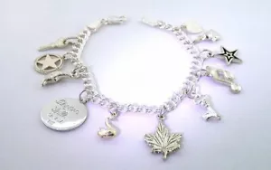 Bracciale 7 pollici 5 mm rotondo PURO VERO argento sterling doppio anello ciondolo B18A9 - Foto 1 di 3