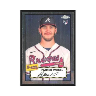 2021 Topps Chrome Patrick Weigel RC Braves #105 - Image 1 of 3