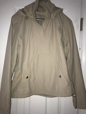 Millie Fox women's Jacket, Beige, Detachable hood, side front zip, hiking, sz 10 - Image 1 of 4