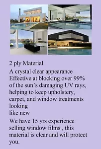 Película para ventana 99% protección UV control de decoloración cerámica transparente 20"" x 10' Intersolar® - Imagen 1 de 2