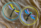 Set of 2 ~ Kosta Boda / Ulrica Hydman Vallien 7&quot; Dragonfly Plates Signed w/ Tags