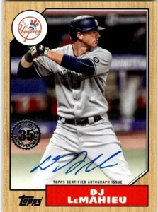 2022 Topps Series 2 DJ Lemahieu 1987 Auto - Picture 1 of 2