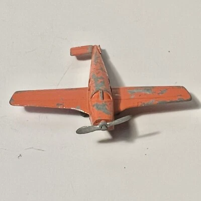 VTG Tootsie Toy Die Cast Orange Beechcraft Bonanza Jet Airplane Read - Image 1 of 4