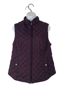Women’s Top Croft & Barrow Casual Quilted Vest Full Zip Pockets Size Small - Picture 1 of 8