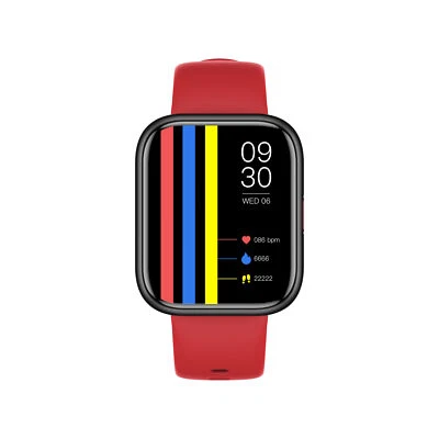 Smart Watch RED Bluetooth Heart Rate Fitness Sport Waterproof For Android iOS - Image 1 of 4