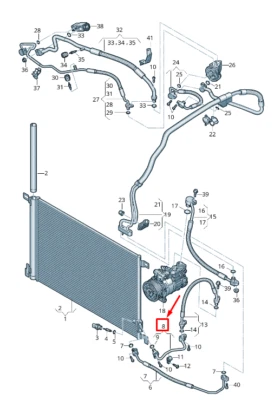 NUEVO AUDI A8 4N LÍNEA REFRIGERANTE AIRE ACONDICIONADO 4N0260702AC 4N0-260-702-AC Foto 1 de 4