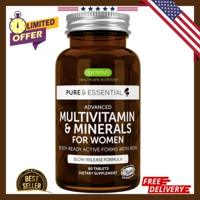 Multivitamínico Mujer, Vitaminas B Metiladas, Etiqueta Limpia y Vegano, Alta Resistencia Foto 1 de 4