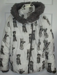 NEXT UK Kittens Cats Kittys Coat Girls Size 16 Zips Hooded Mid Weight Rare Cute! - Picture 1 of 8