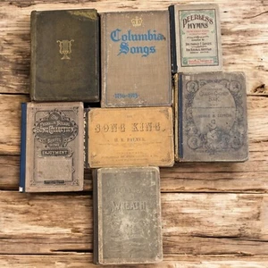 lotto 7 libri antichi canti corali studenti strumento spartito spartito musica antiquario - Foto 1 di 16