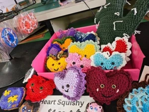 Crochet Heart Squishy 3 PACK - Picture 1 of 2