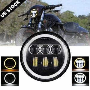 Motorcycle 5-3/4" LED Headlight With Turn Signal For Motor Sportster XL 1200 883 - Bild 1 von 12