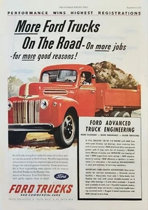 Camion Ford rossi 1945 on the road pubblicità d'epoca on the road su più lavori - Foto 1 di 1