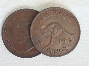 1941 Australian 1d ( PENNY ) KING GEORGE VI " KEY DATE " (very Nice) - Picture 1 of 5