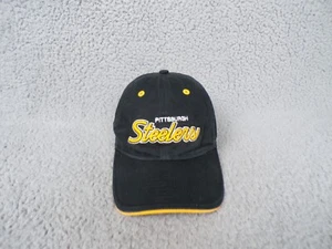 Pittsburgh Steelers Hat Cap Mens Strapback Black Embroidered Scrpit Vintage - Picture 1 of 10