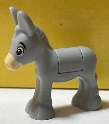 NEW LEGO Light Bluish Gray Donkey Baby Animal 106470pb01 Friends 43245 - Image 1 of 2